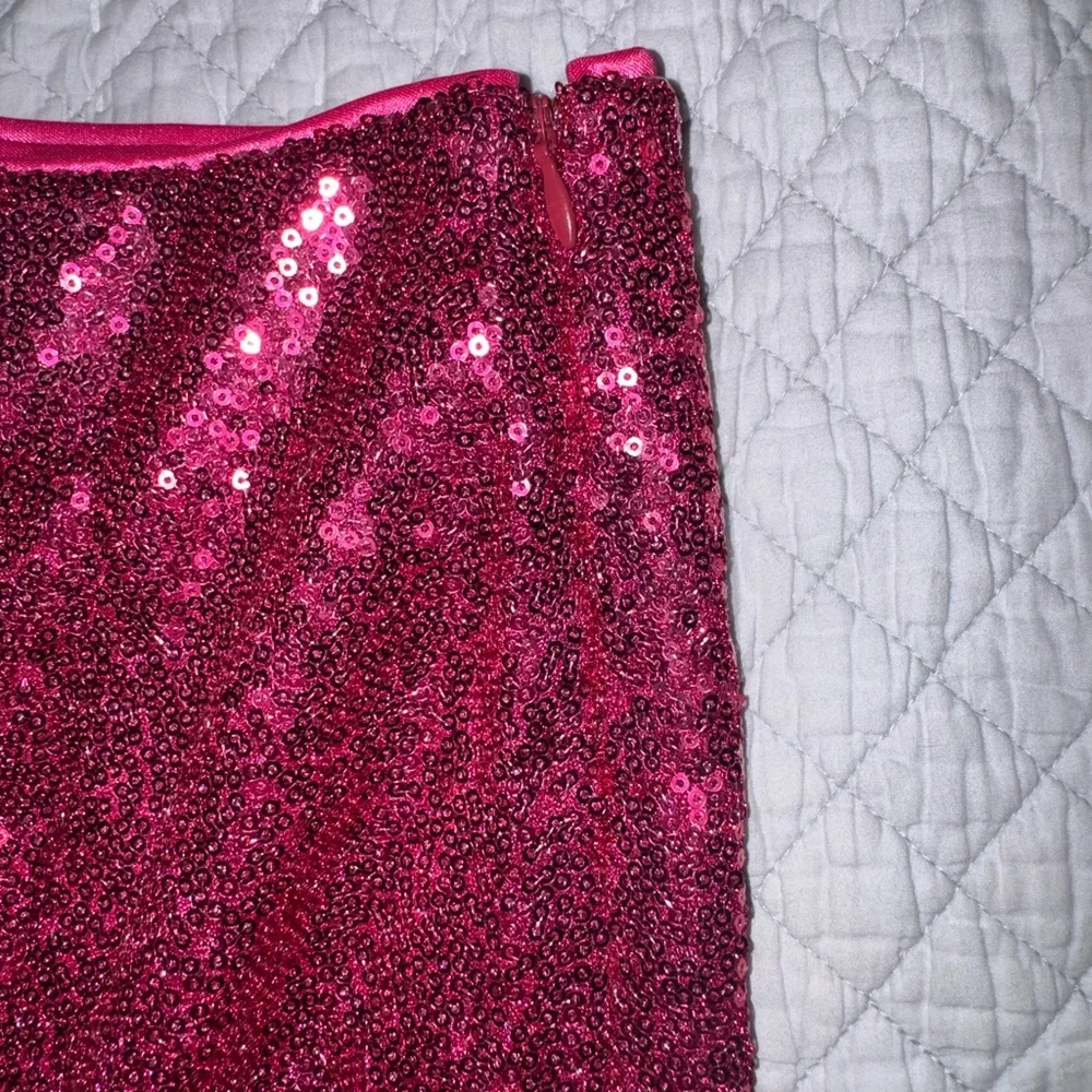 NWT Allegra K High Waist Pink Sequin Mini Shorts - Picture 8 of 10